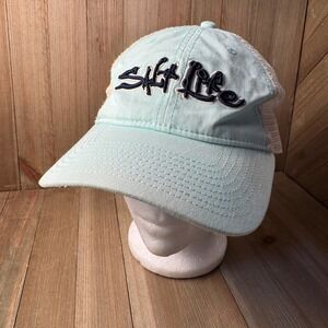 Salt Life Aqua Blue Trucker Hat Beach Surf Embroidered‎ Logo Adjustable OSFA